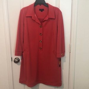 Coral Tahari Hilda dress, size 16, toggle closures.